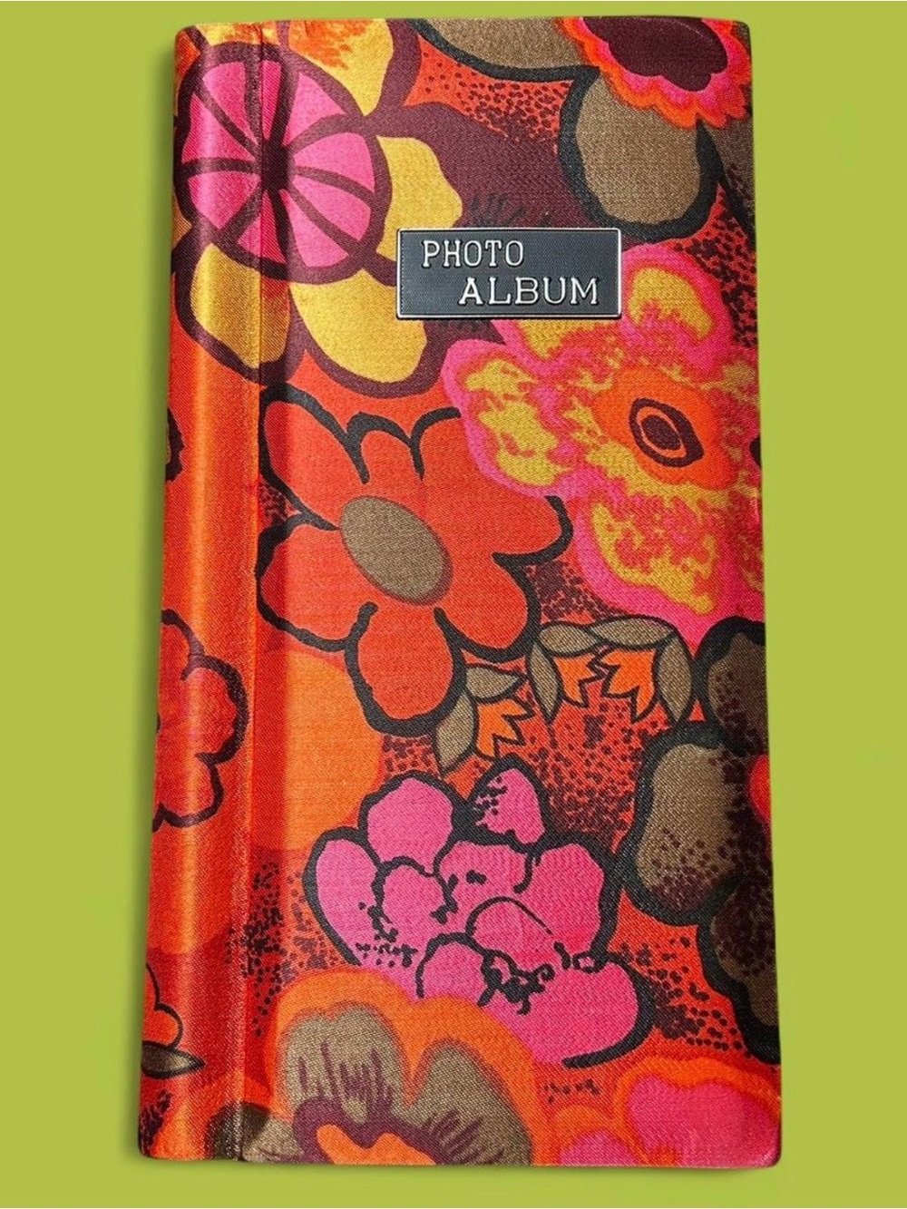 Vintage 1970’s flower power Photo Album. Holds 72 photos. Made in Japan.